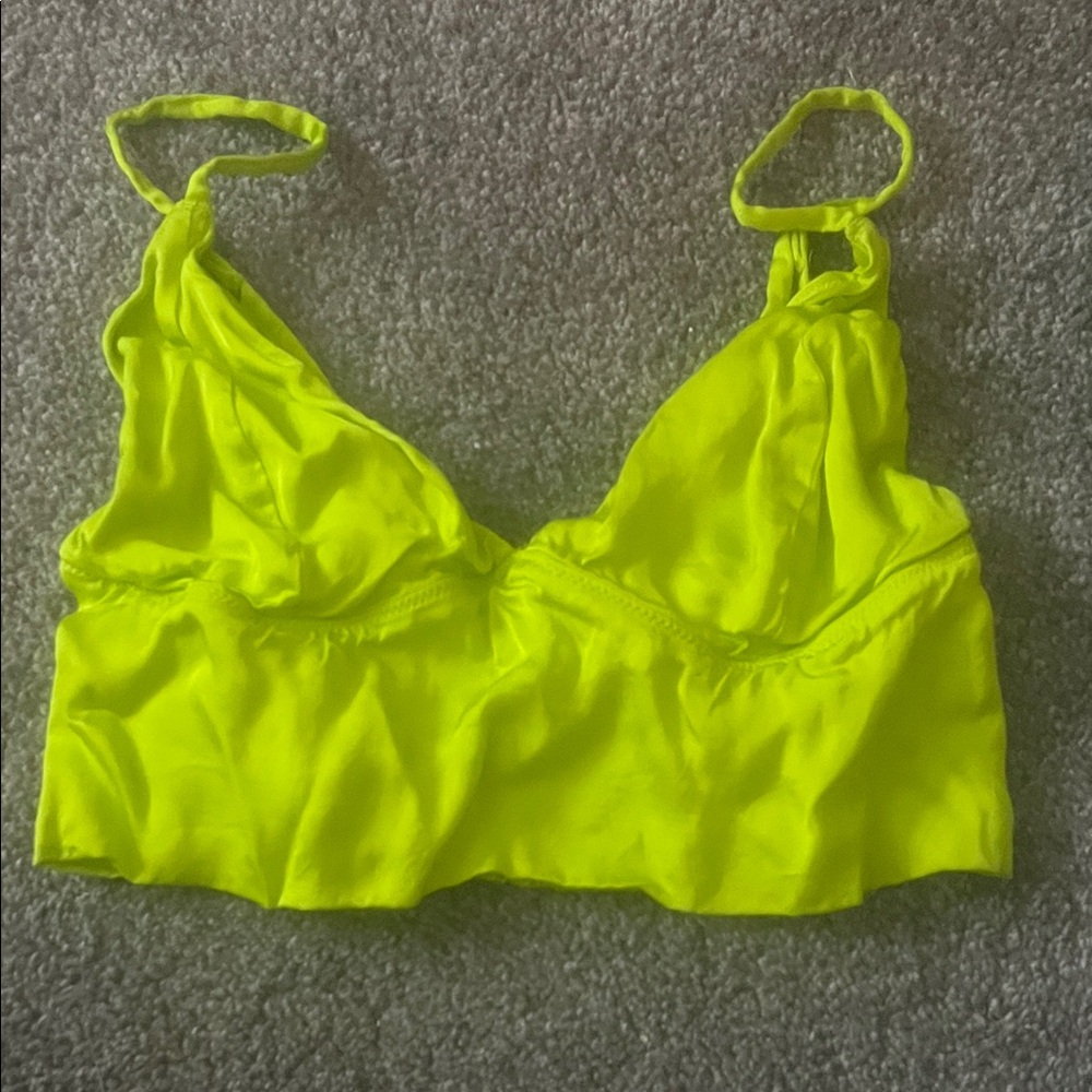 Neon Yellow Bralette Top